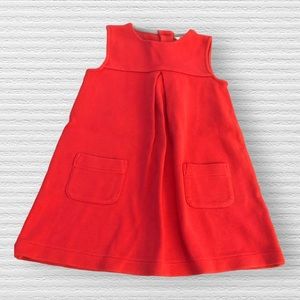 Baby Boden Red Sleeveless Pocket A-Line Dress